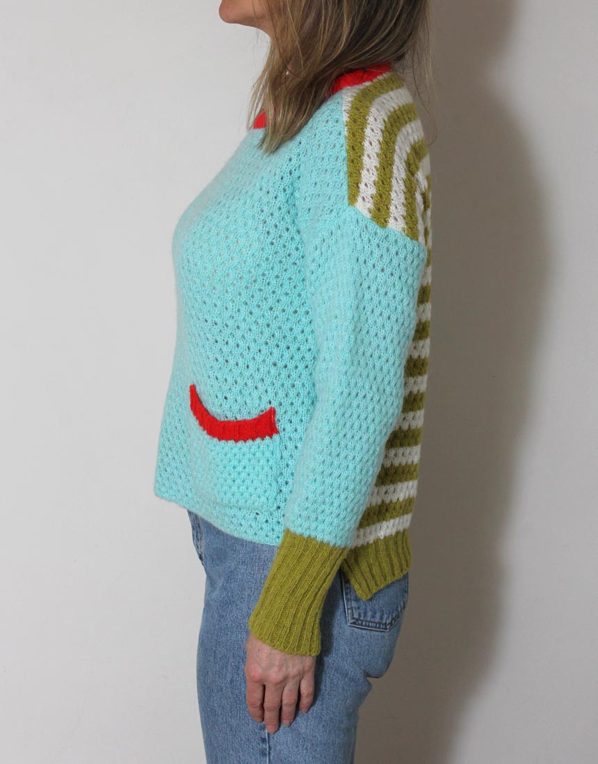 She s Gotta Have It Knit Jumper Aqua Indigo Boutique Australia