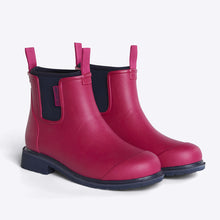 Load image into Gallery viewer, Merry People Bobbi Gumboots - Magenta &amp; Navy