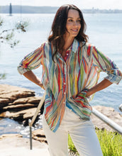 Load image into Gallery viewer, Worthier Aurora Linen Shirt - Multi Colour Print