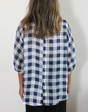 Load image into Gallery viewer, check-shirt-navy-check-womens-clothing-australia
