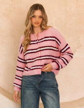Load image into Gallery viewer, ebby-i-stripe-jumper-pink-womens-clothing-australia
