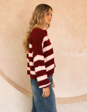 Load image into Gallery viewer, ebby-i-stripe-jumper-wine-womens-clothing-australia