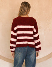Load image into Gallery viewer, ebby-i-stripe-jumper-wine-womens-clothing-australia