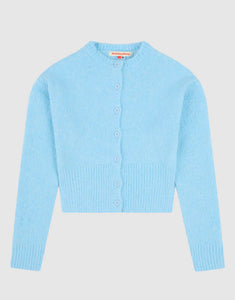 Fluffy Knit Cardigan - Blue