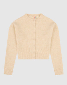 Fluffy Knit Cardigan - Oatmeal