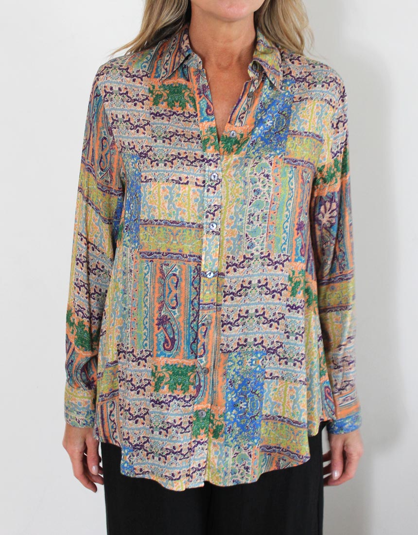indigo-shirt-bhutan-print-womens-clothing-australia