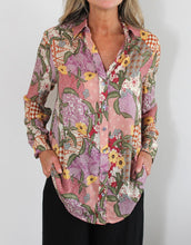 Load image into Gallery viewer, indigo-shirt-mt-fuji-pink-womens-clothing-australia