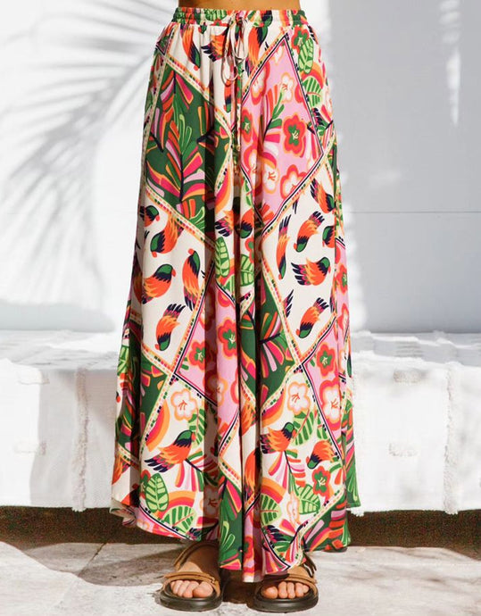 Label of Love Calista Rayon Skirt - Floral