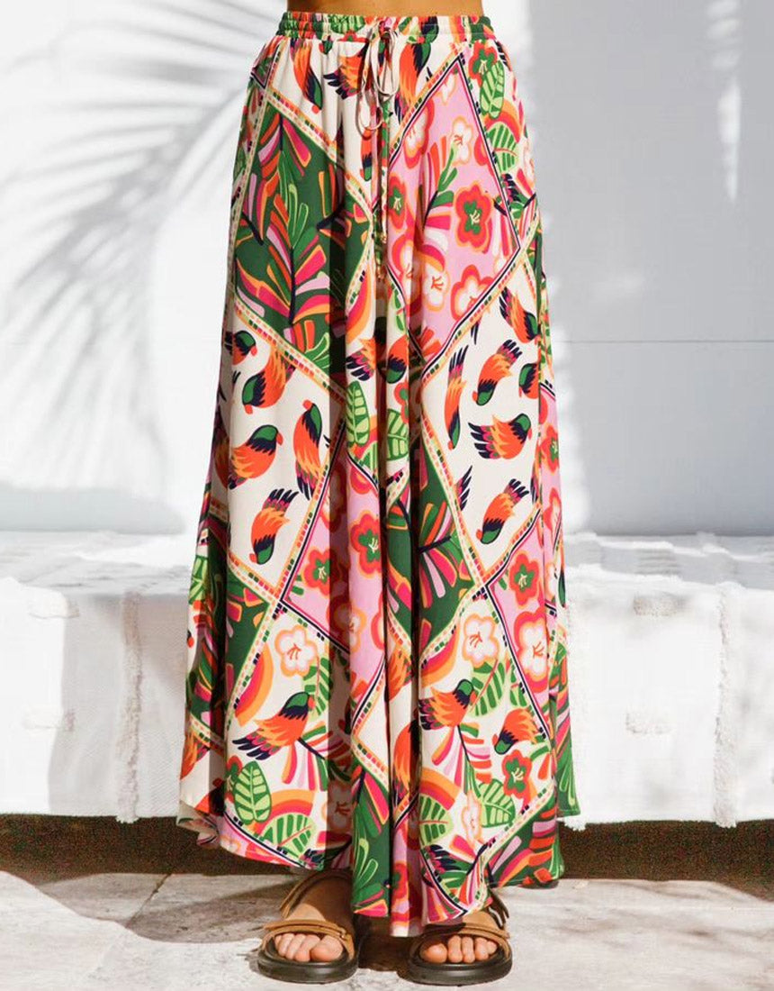 Rayon floral maxi skirt discount