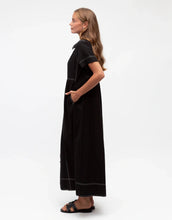 Load image into Gallery viewer, label-of-love-contrast-stitch-midi-dress-black-womens-clothing-australia