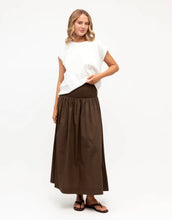 Load image into Gallery viewer, Label of Love Elasticised Waist Skirt - Chocolate