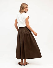 Load image into Gallery viewer, Label of Love Elasticised Waist Skirt - Chocolate