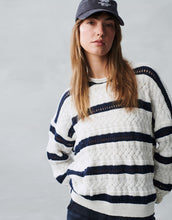 Load image into Gallery viewer, Little Lies Arty Sweater - Navy Stripe