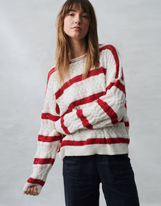 Little Lies Arty Sweater - Red Stripe