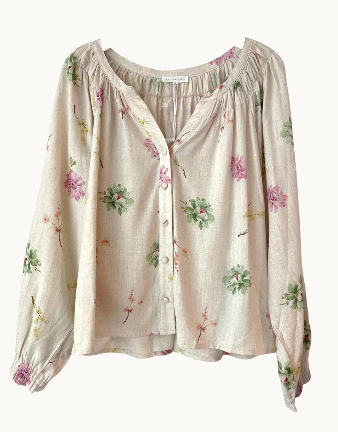 Little Lies Bloom Long Sleeve Top - Print