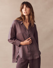 Load image into Gallery viewer, Little Lies Boyfriend Linen Shirt - Cherry