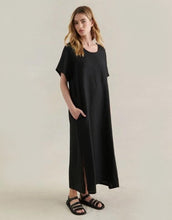 Load image into Gallery viewer, Little Lies Bronte Linen Dress - Black