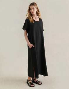 Little Lies Bronte Linen Dress - Black