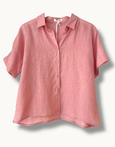 Little Lies Bronte Linen Shirt - Pink