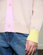 Load image into Gallery viewer, little-lies-colour-block-cardi-beige-womens-clothing