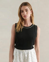 Load image into Gallery viewer, Little Lies Contrast Stitch Knit Tank - Black