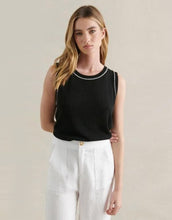 Load image into Gallery viewer, Little Lies Contrast Stitch Knit Tank - Black