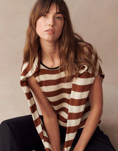 Little Lies Em Spring Tank - Rust Stripe