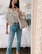 Load image into Gallery viewer, Little Lies Gia Stripe Knit - Natural/Black Stripe