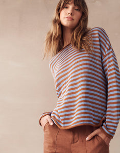 Little Lies Isa Spring Knit - Rust/Blue