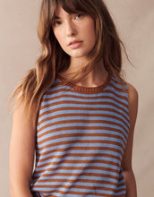 Load image into Gallery viewer, little-lies-isa-stripe-tank-rust-blue