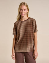 Load image into Gallery viewer, Little Lies Lola Stripe Tee - Chocolate