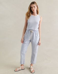 Little Lies Luxe Pants - Chambray Blue