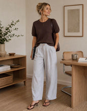 Load image into Gallery viewer, Little Lies Maddie Textured Knit Top - Chocolate