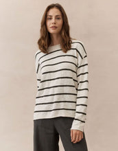 Load image into Gallery viewer, Little Lies Minnie Top - Charcoal Stripe