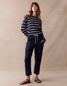 Little Lies Minnie Top - Navy/White Stripe