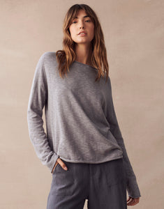 Little Lies Nellie Knit Top - Grey