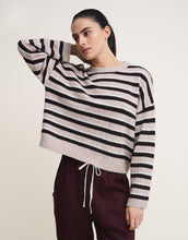 Load image into Gallery viewer, Little Lies Otto Jumper - Chocolate/Beige/Cream Stripe