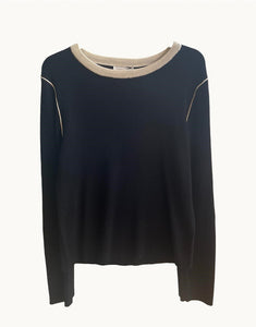 Little Lies Roma Top - Black/Cream