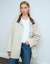 Load image into Gallery viewer, Little Lies Ryan Reversible Parka - Stone/Khaki Check