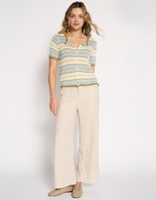 Load image into Gallery viewer, Little Lies Sol Stripe Knit Cardi - Dusty Aqua