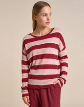 Load image into Gallery viewer, Little Lies Sophie Stripe Top - Cherry/Soft Pink