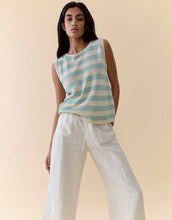 Load image into Gallery viewer, Little Lies Stripe Sia Tank - Duck Egg Stripe