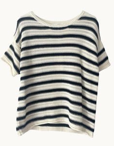 Little Lies Tulum Tee - Black Stripe