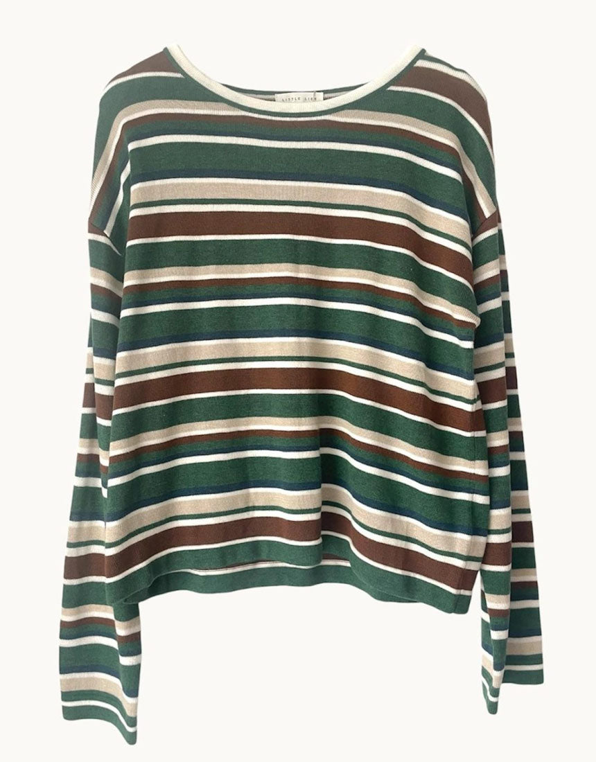 Little Lies Verity Top - Green Stripe | Women's Clothing Australia ...