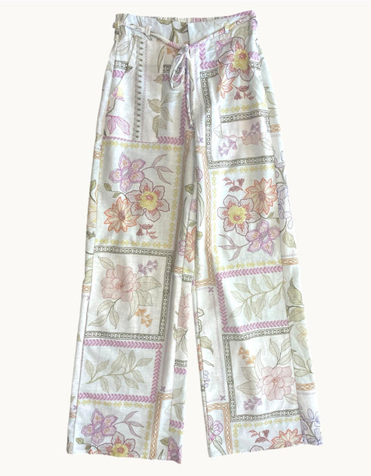 Little Lies Zoe Linen Pant - Print