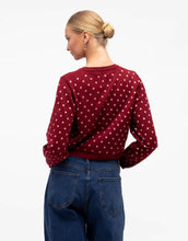 Load image into Gallery viewer, Paper Heart Dot Cardi - Wine/Pink