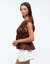 Load image into Gallery viewer, Paper Heart Hailey Top - Chocolate