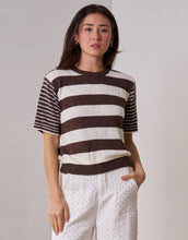 Load image into Gallery viewer, VL Bruno Knit - Chocolate/White Stripe