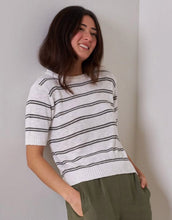 Load image into Gallery viewer, VL Martini Knit - White/Bottle Stripe