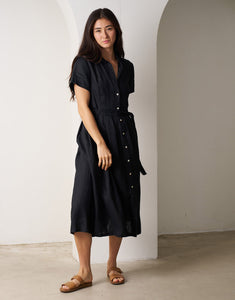 VL Salerno Short Sleeve Dress - Black